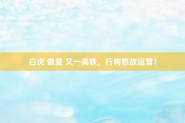 白虎 做爱 又一高铁，行将怒放运营！