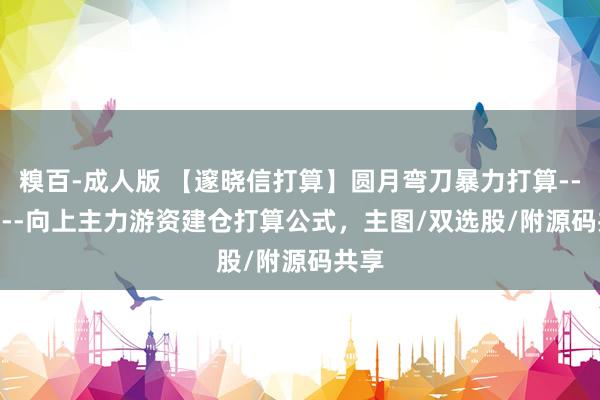 糗百-成人版 【邃晓信打算】圆月弯刀暴力打算--------向上主力游资建仓打算公式，主图/双选股/附源码共享